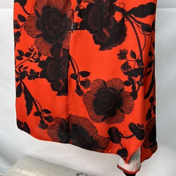 ASOS keyhole black and burnt orange flutter sleeve dress size 6 - Picture 13 of 15